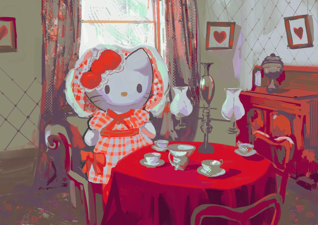hello kitty vintage tea party!